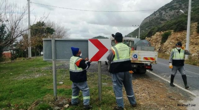 Alanya yollarında bisiklet yarışı hazırlığı 