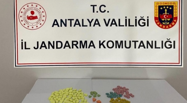 Alanya'da 163 adet uyuşturucu hap ele geçirildi