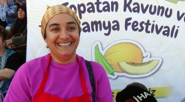 Selimpaşa'da kavun ve bamya festivali renkli görüntülere sahne oldu