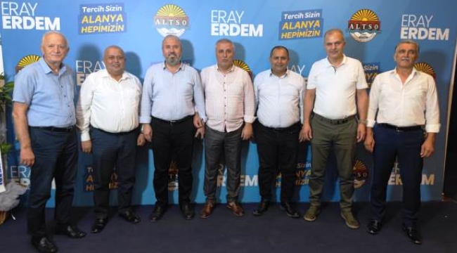  (ALTSO) Başkan adayı turizmci Eray Erdem, Alanya'da ki esnaf odası başkanlarını ağırladı. 