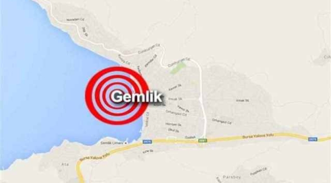 Bursa Gemlik'te 5.1 ve 4.5 büyüklüğünde 2 deprem