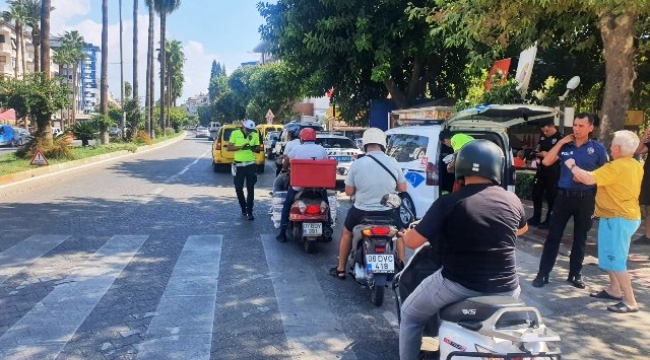 Alanya'da motosiklet sürücülerine 2 günde rekor ceza