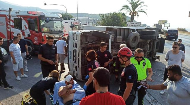 Alanya'da otomobil ile kamyon çarpıştı: 1 ağır yaralı