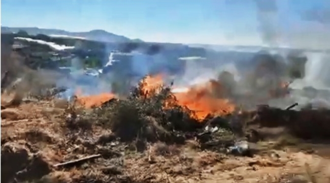 Alanya'da temizlik yaparken yangın çıkardı