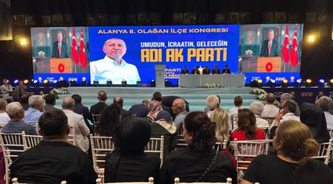 Cumhurbaşkanı Erdoğan Alanya'daki kongrede video ile seslendi