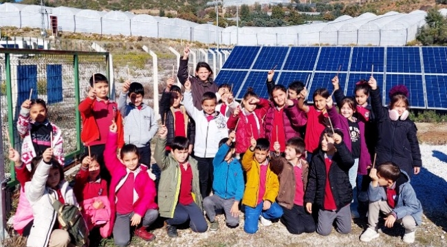 Alanya'da çevre dostu öğrencilerden GES gezisi