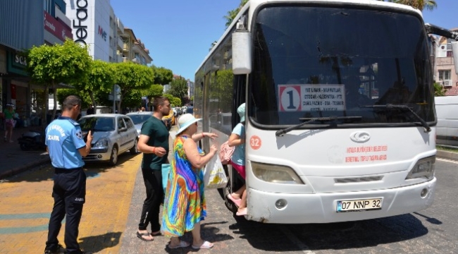 Alanya'da halk otobüsleri ve taksiler denetlendi