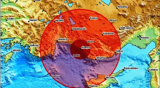 Alanya yine depremle sallandı