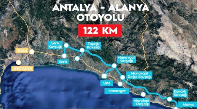 Antalya-Alanya Otoyolu Projesi'nin şantiyesi kuruldu