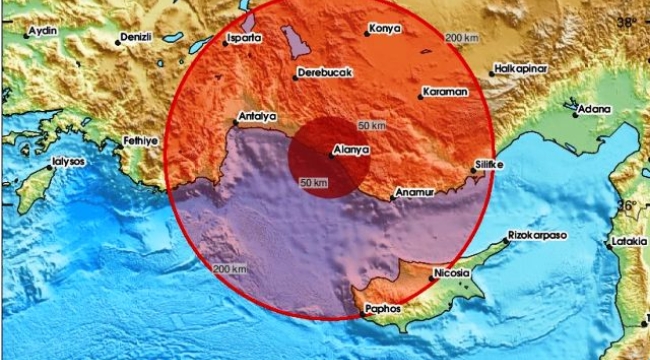 Alanya'da yine deprem meydana geldi! 