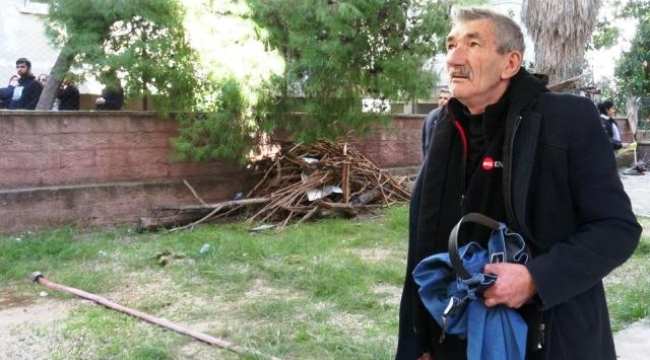 Evinin yanışını çaresiz gözlerle izledi