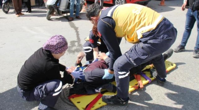 Motokuryeler çarpıştı: 1 yaralı