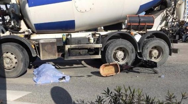 Alanya'da beton mikserinin çarptığı kadın öldü